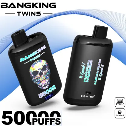 BANGKING TWINS 50K – 50,000 Puffs, Dual Flavors, 650mAh Rechargeable Battery, Fast Type-C Charging | MTL & RDL Vaping