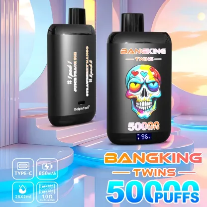 BANGKING TWINS 50K – 50,000 Puffs, Dual Flavors, 650mAh Rechargeable Battery, Fast Type-C Charging | MTL & RDL Vaping