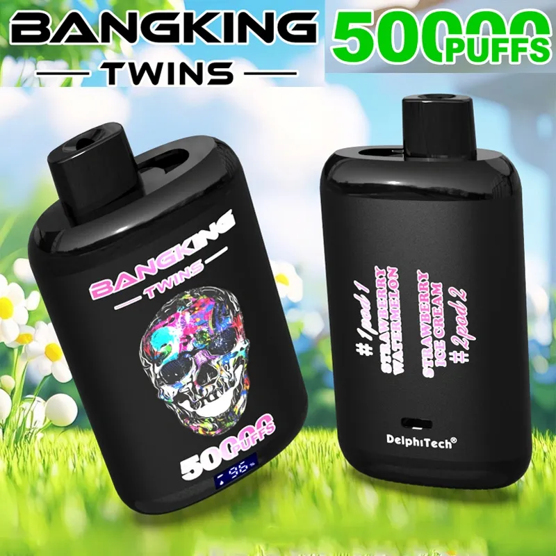 BANGKING TWINS 50K – 50,000 Puffs, Dual Flavors, 650mAh Rechargeable Battery, Fast Type-C Charging | MTL & RDL Vaping