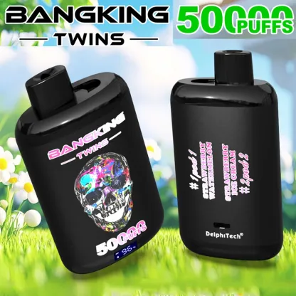 BANGKING TWINS 50K – 50,000 Puffs, Dual Flavors, 650mAh Rechargeable Battery, Fast Type-C Charging | MTL & RDL Vaping