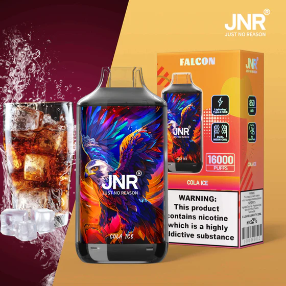JNR Falcon 16000 Disposable Vape – 16,000 Puffs, 22mL E-Liquid, 850mAh Battery,  Available in Multiple Flavors