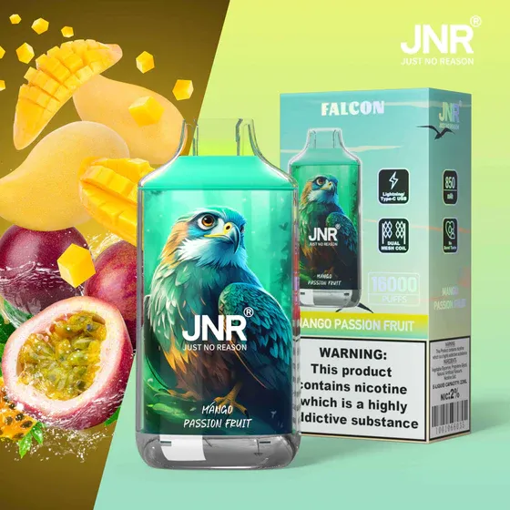 JNR Falcon 16000 Disposable Vape – 16,000 Puffs, 22mL E-Liquid, 850mAh Battery,  Available in Multiple Flavors