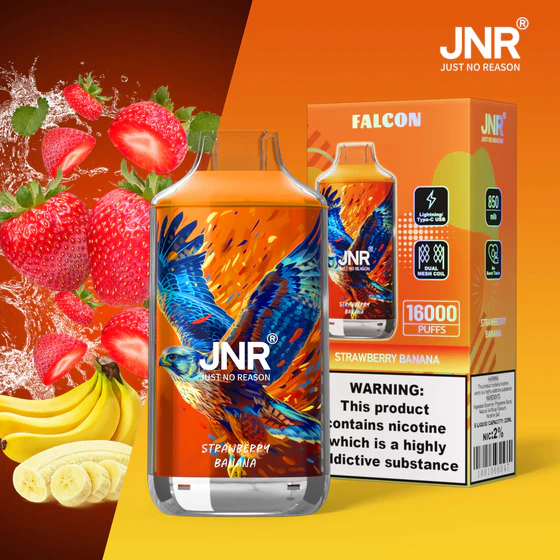 JNR Falcon 16000 Disposable Vape – 16,000 Puffs, 22mL E-Liquid, 850mAh Battery,  Available in Multiple Flavors