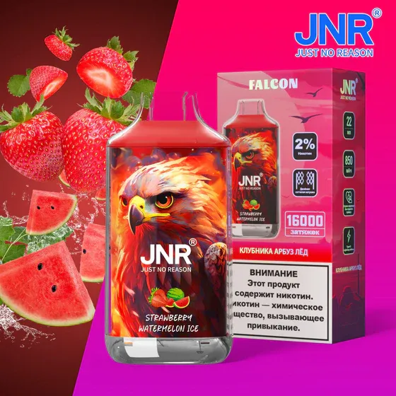 JNR Falcon 16000 Disposable Vape – 16,000 Puffs, 22mL E-Liquid, 850mAh Battery,  Available in Multiple Flavors
