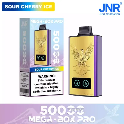 JNR Mega Box Pro 50000 Puffs – 32ml, Rechargeable, Dual Mesh Coil, Type-C Charging, Available in Multiple Flavors and Nicotine Strengths