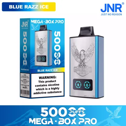 JNR Mega Box Pro 50000 Puffs – 32ml, Rechargeable, Dual Mesh Coil, Type-C Charging, Available in Multiple Flavors and Nicotine Strengths