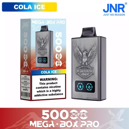 JNR Mega Box Pro 50000 Puffs – 32ml, Rechargeable, Dual Mesh Coil, Type-C Charging, Available in Multiple Flavors and Nicotine Strengths
