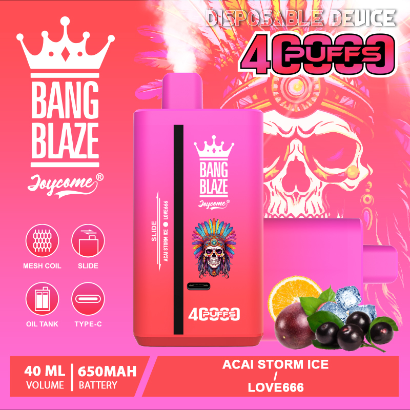 Bang Blaze 40000 Puffs Disposable Vape – Double Flavor, 40mL E-Liquid, 650mAh Rechargeable Battery, Dual Mesh Coil | Free EU Shipping & COD