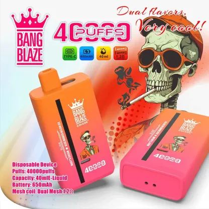 Bang Blaze 40000 Puffs Disposable Vape – Double Flavor, 40mL E-Liquid, 650mAh Rechargeable Battery, Dual Mesh Coil | Free EU Shipping & COD