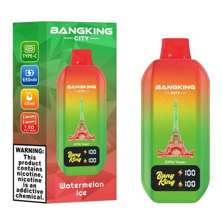 BANG KING 50000 Puffs CITY Low Nicotine Disposable Vape – 45mL E-Liquid, Dual Flavor | Duty-free EU Shipping & COD