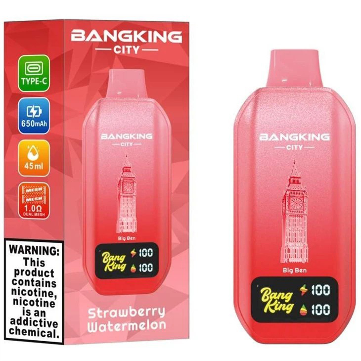BANG KING 50000 Puffs CITY Low Nicotine Disposable Vape – 45mL E-Liquid, Dual Flavor | Duty-free EU Shipping & COD