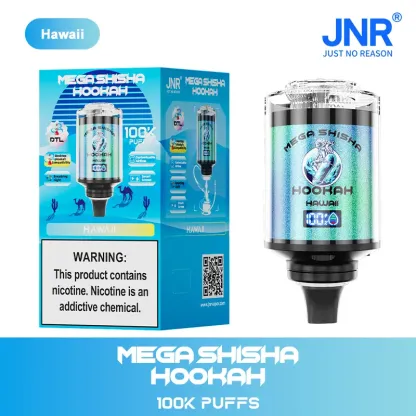JNR Mega Shisha Hookah 100000 Puffs Disposable Vape – 60mL E-Liquid,   LED Display | Duty-free EU Shipping & COD