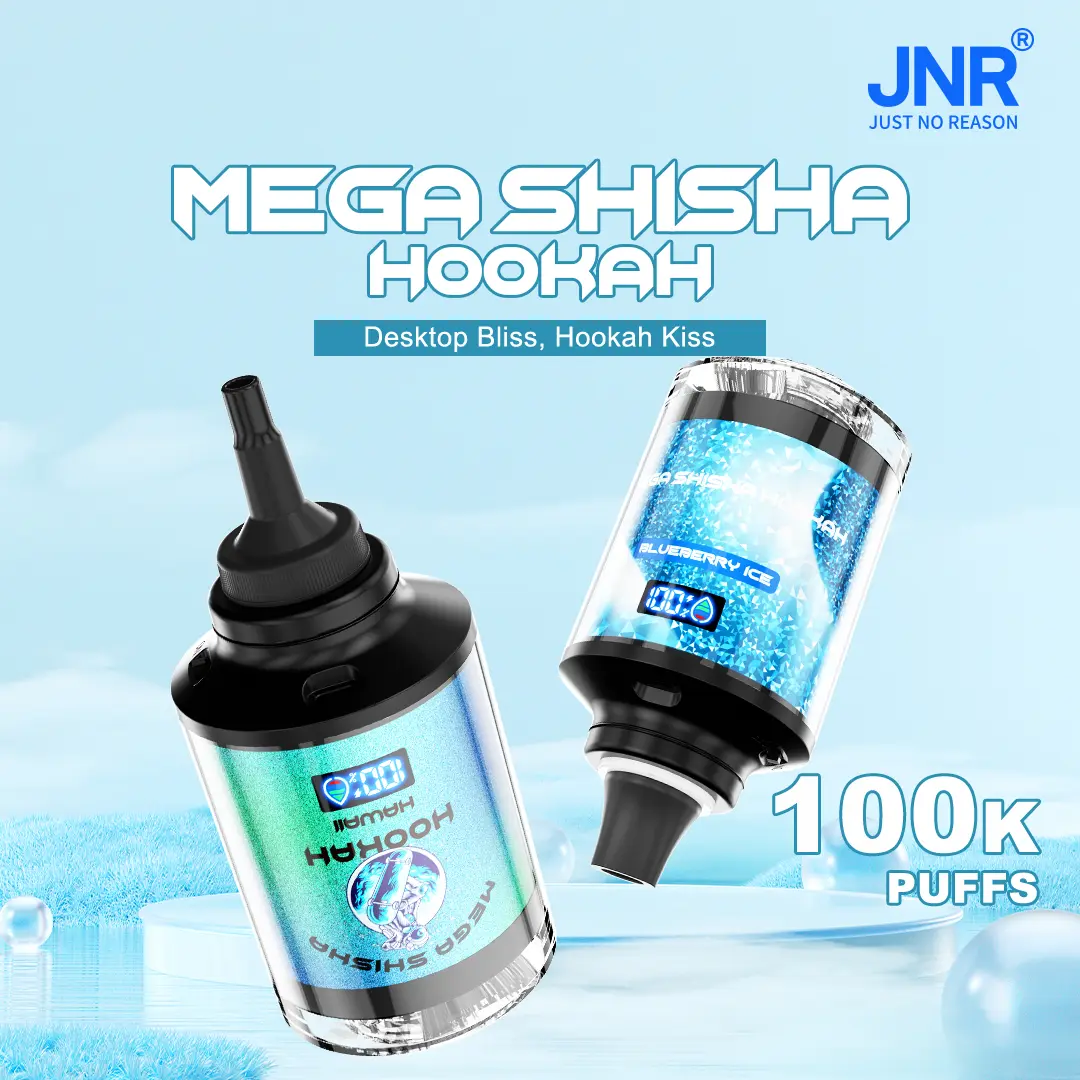 JNR Mega Shisha Hookah 100000 Puffs Disposable Vape – 60mL E-Liquid,   LED Display | Duty-free EU Shipping & COD