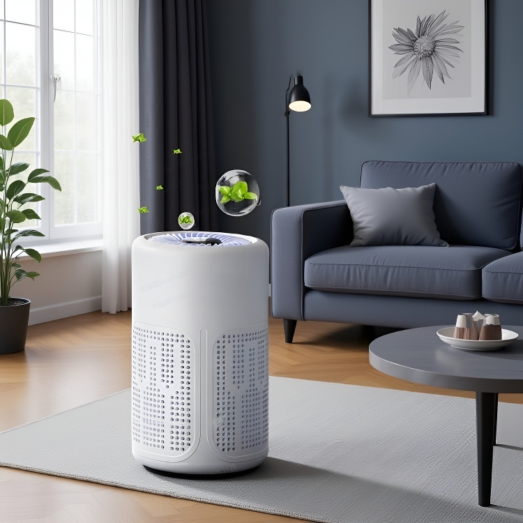 Luftreiniger für Zuhause mit Negativ-Ionen, entfernt Gerüche und Rauch