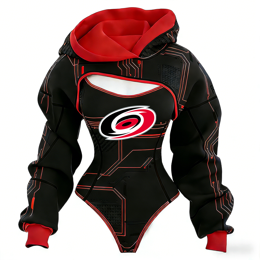 Women's Carolina Hurricanes Team Hockey Shrug Hoodie & Bodysuit Two-Piece Set