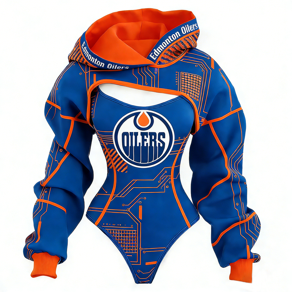 Women's  New York Islanders Team Hockey Shrug Hoodie & Bodysuit Two-Piece Set