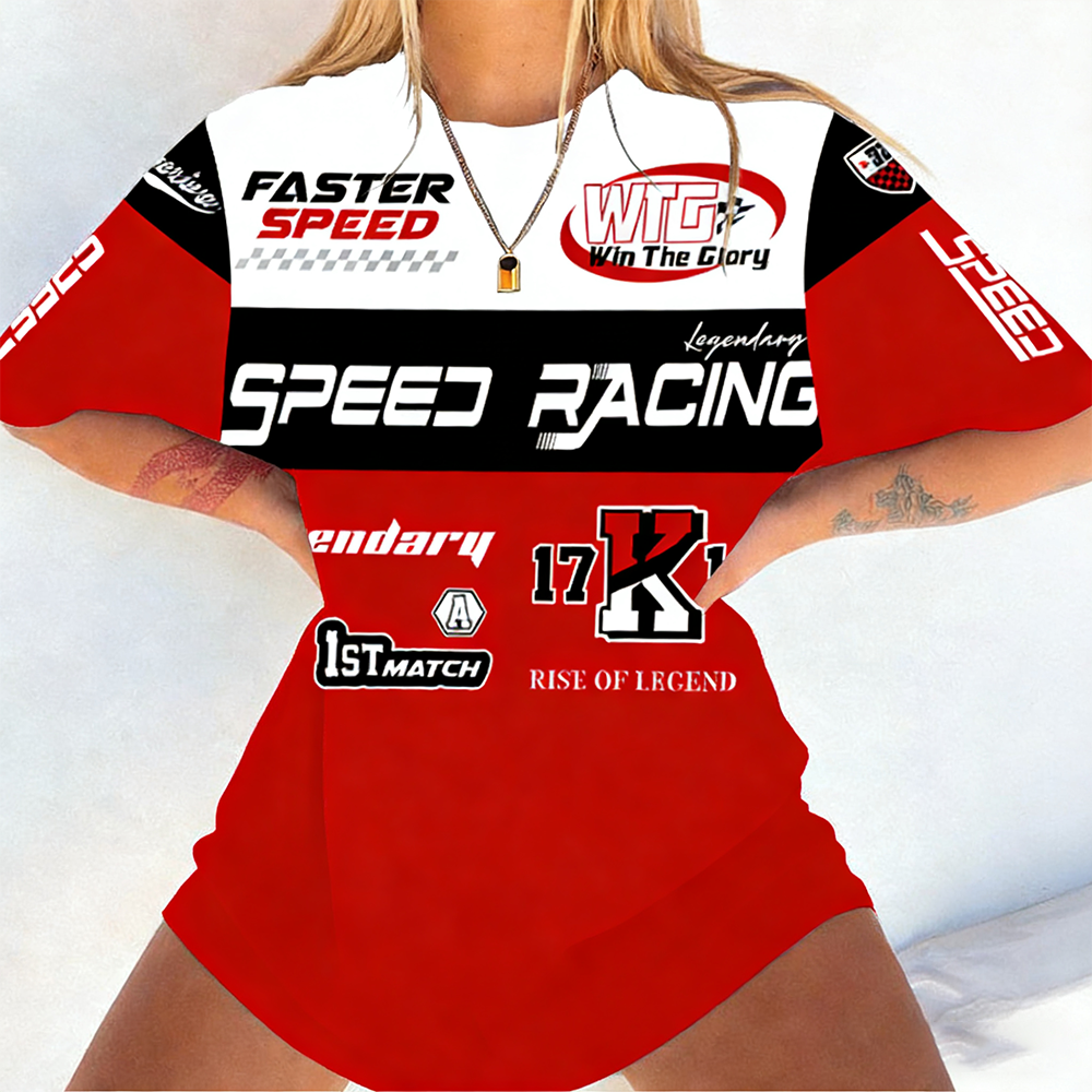 Speed Racing Oversized Graphic T-Shirt