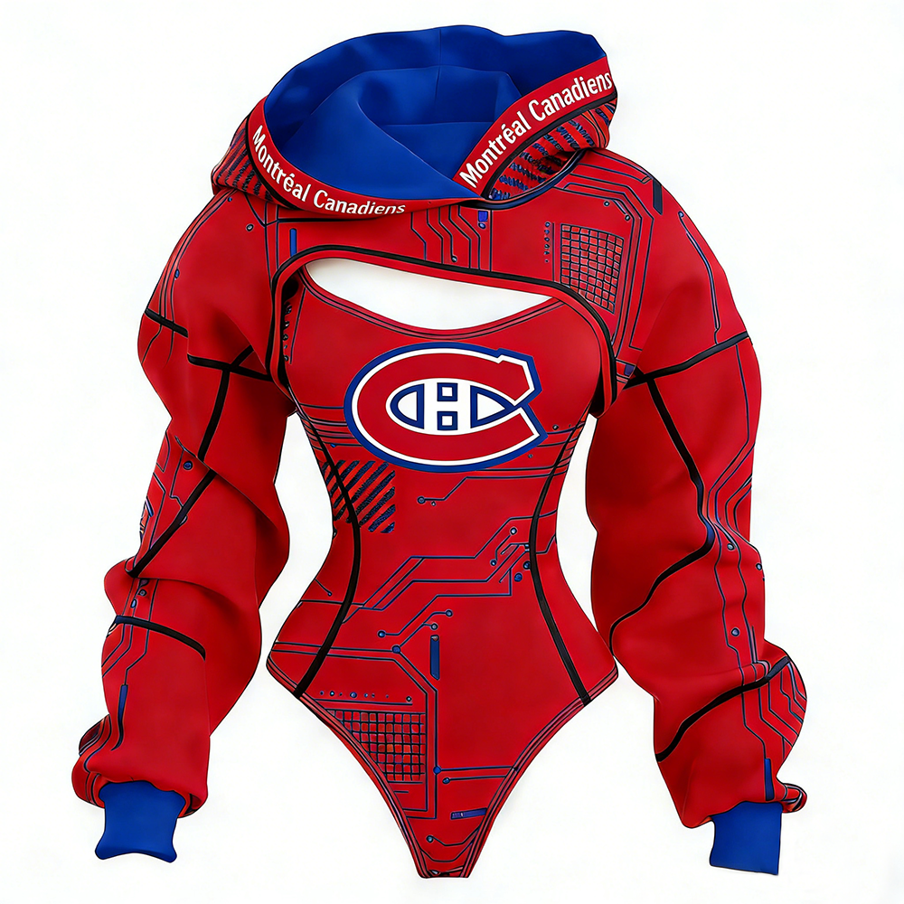 Women's Montréal Canadiens Team Hockey Shrug Hoodie & Bodysuit Two-Piece Set