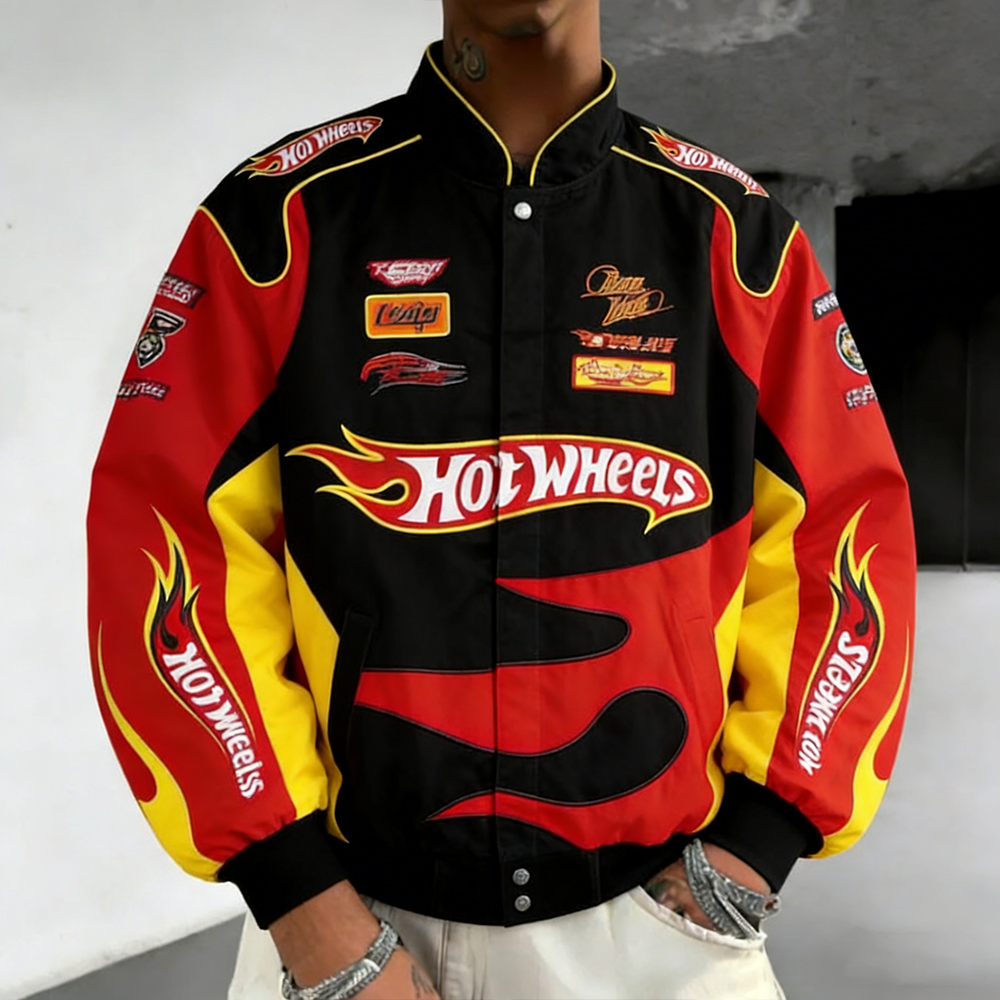 Men's Vintage  Design Hot Wheels Nascar Racing Jacket