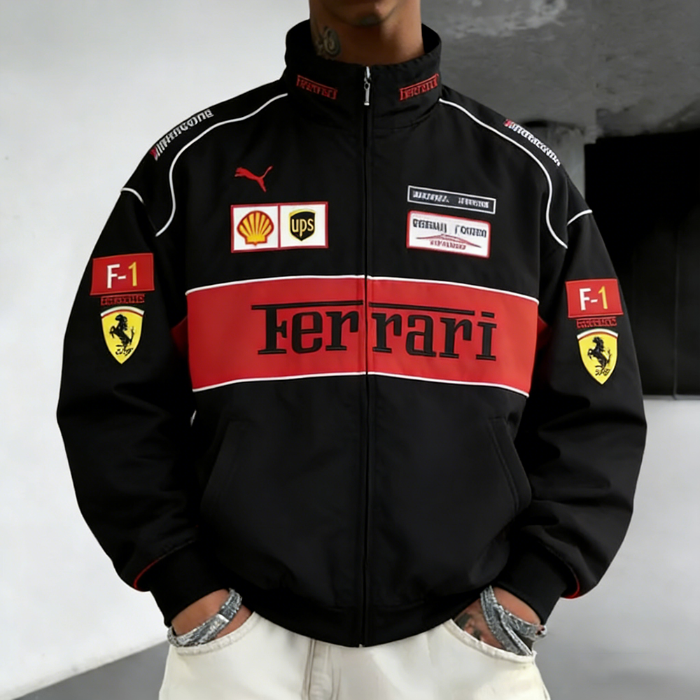 Men's Vintage F1 Ferrari Team Racing Jacket 
