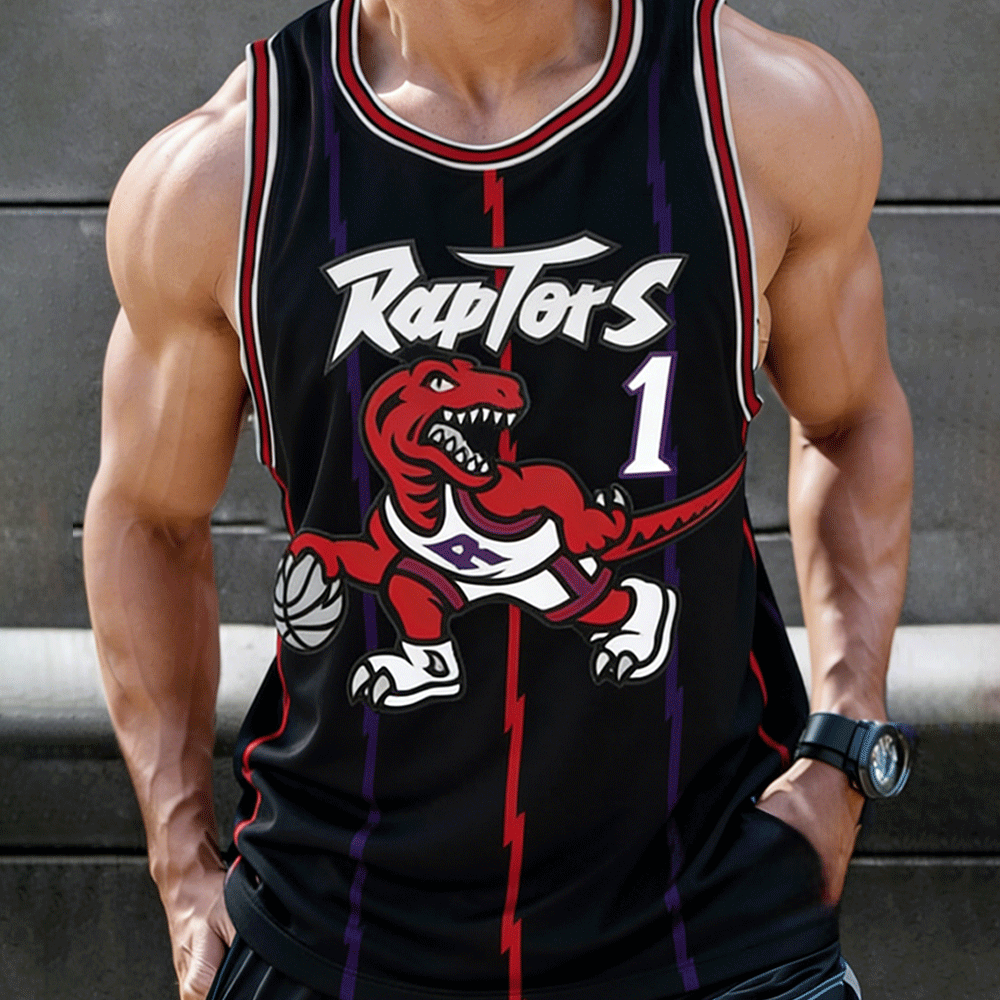 [Copy]Men's Vintage Starter Chicago Bulls Team NBA Jersey Charles Barkley Basketball Tank Top 