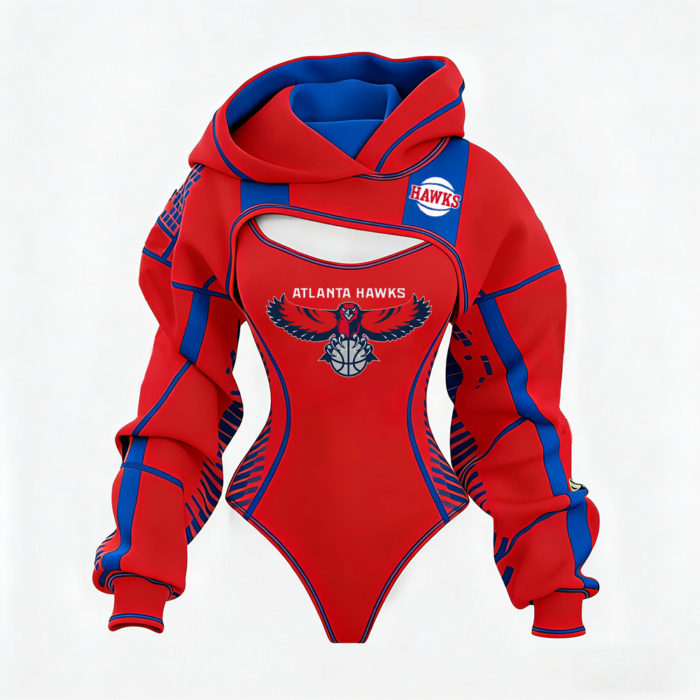 Women's Atlanta Hawks Basketball Team Digital Print Irregular Cut Suit