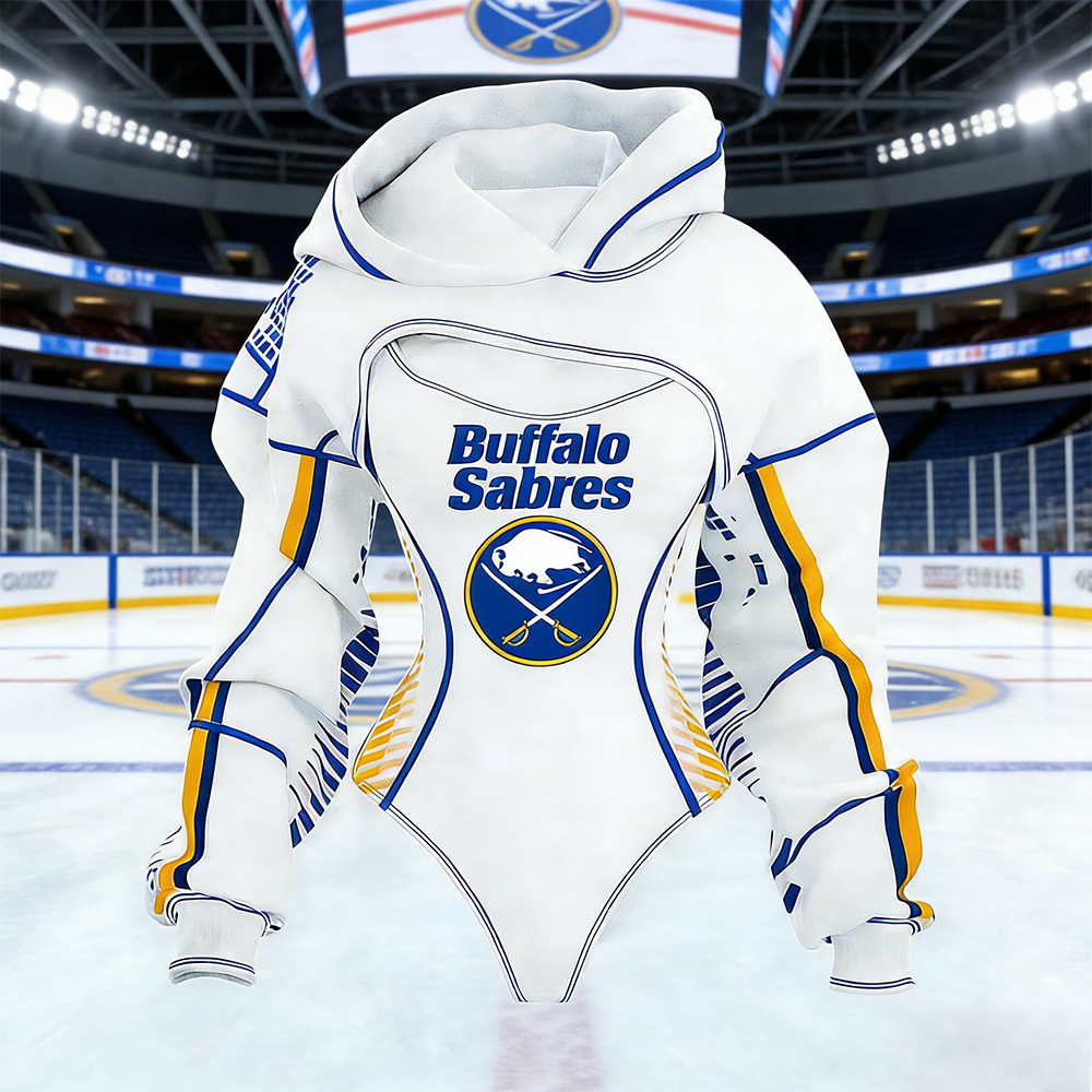 Women's Buffalo Sabres Team Hockey Shrug Hoodie & Bodysuit Two-Piece Set