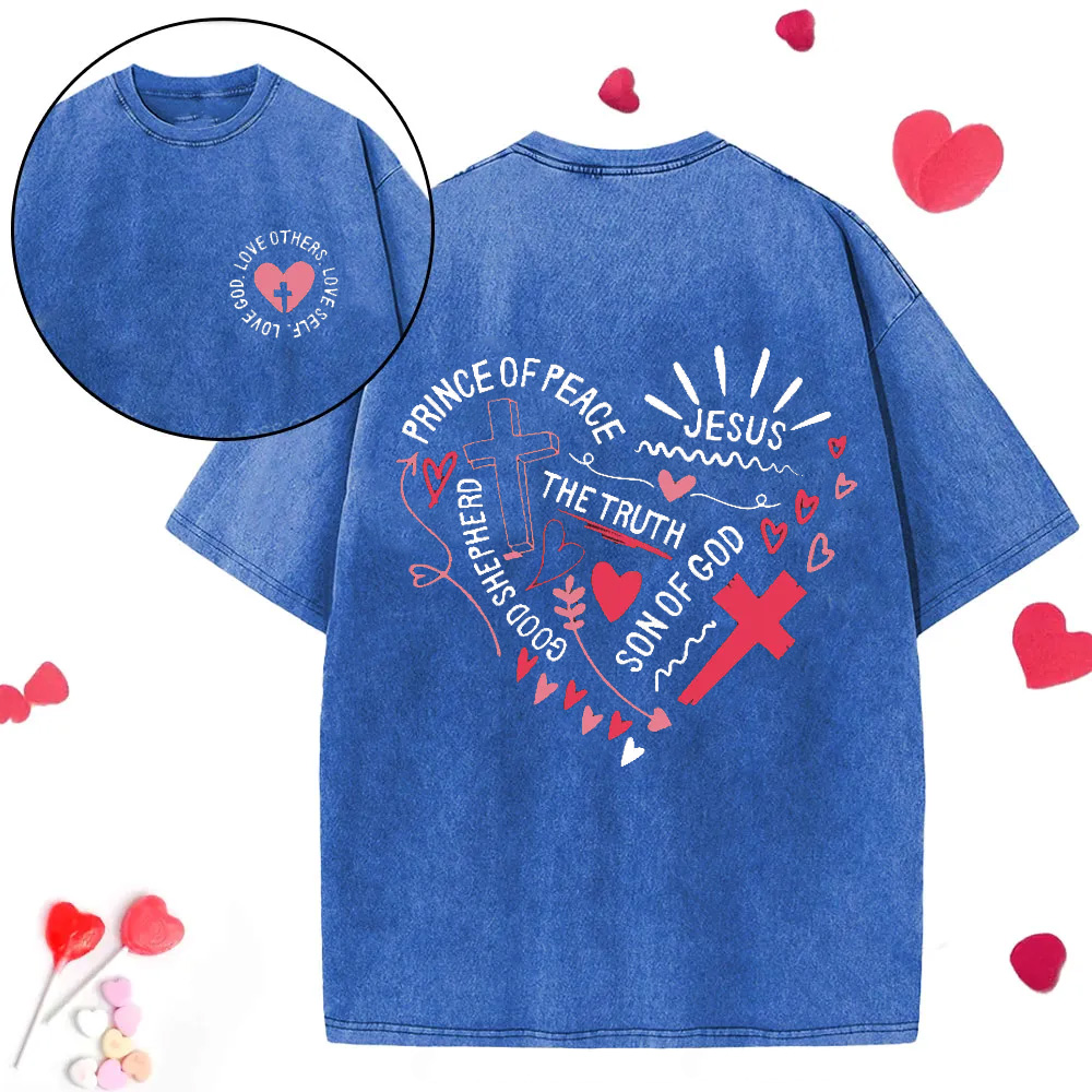 Love God Love Others Love Self Christian Washed T-Shirt