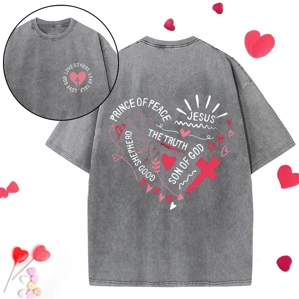 Love God Love Others Love Self Christian Washed T-Shirt
