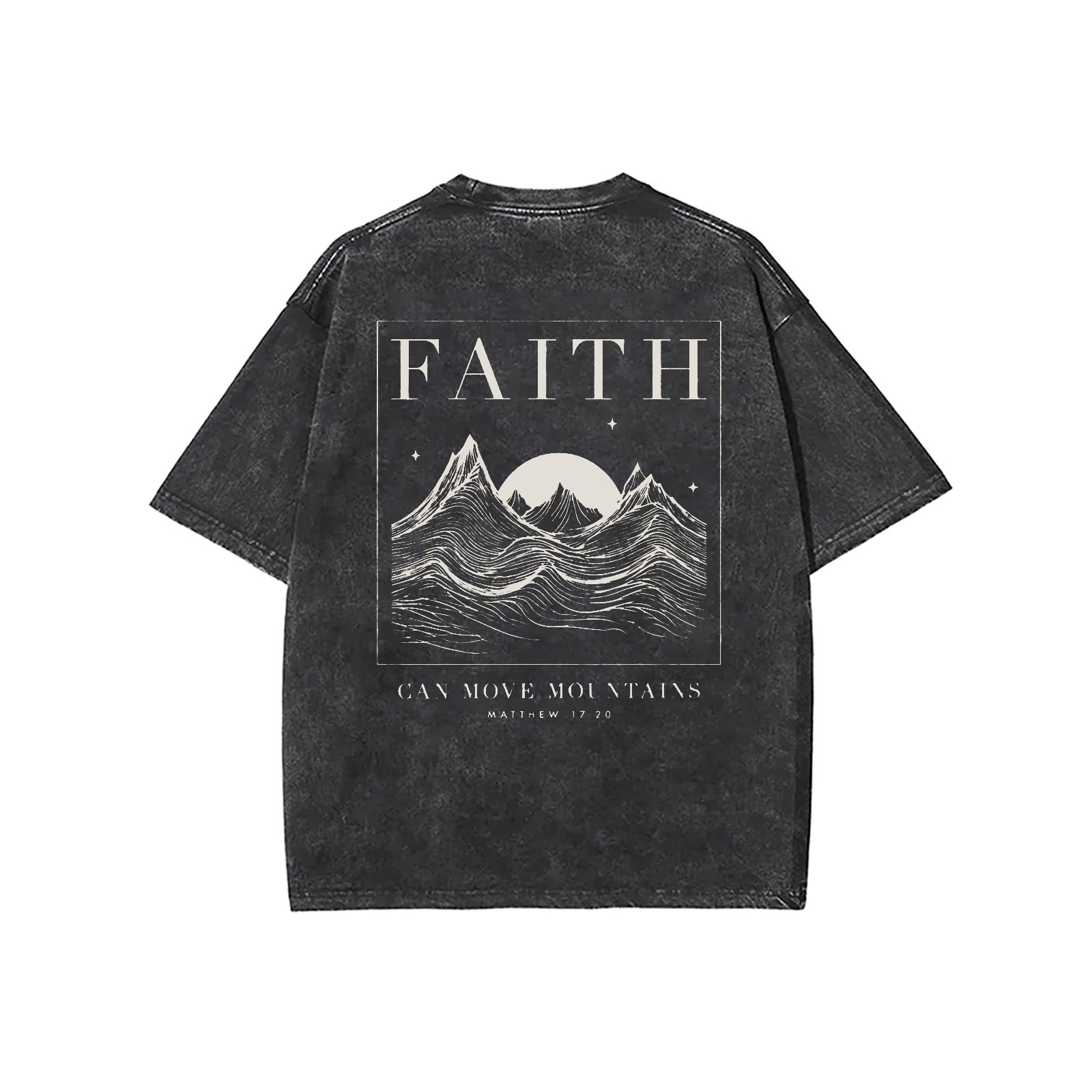 Faith Can Move Mountains Unisex Washed T-Shirt