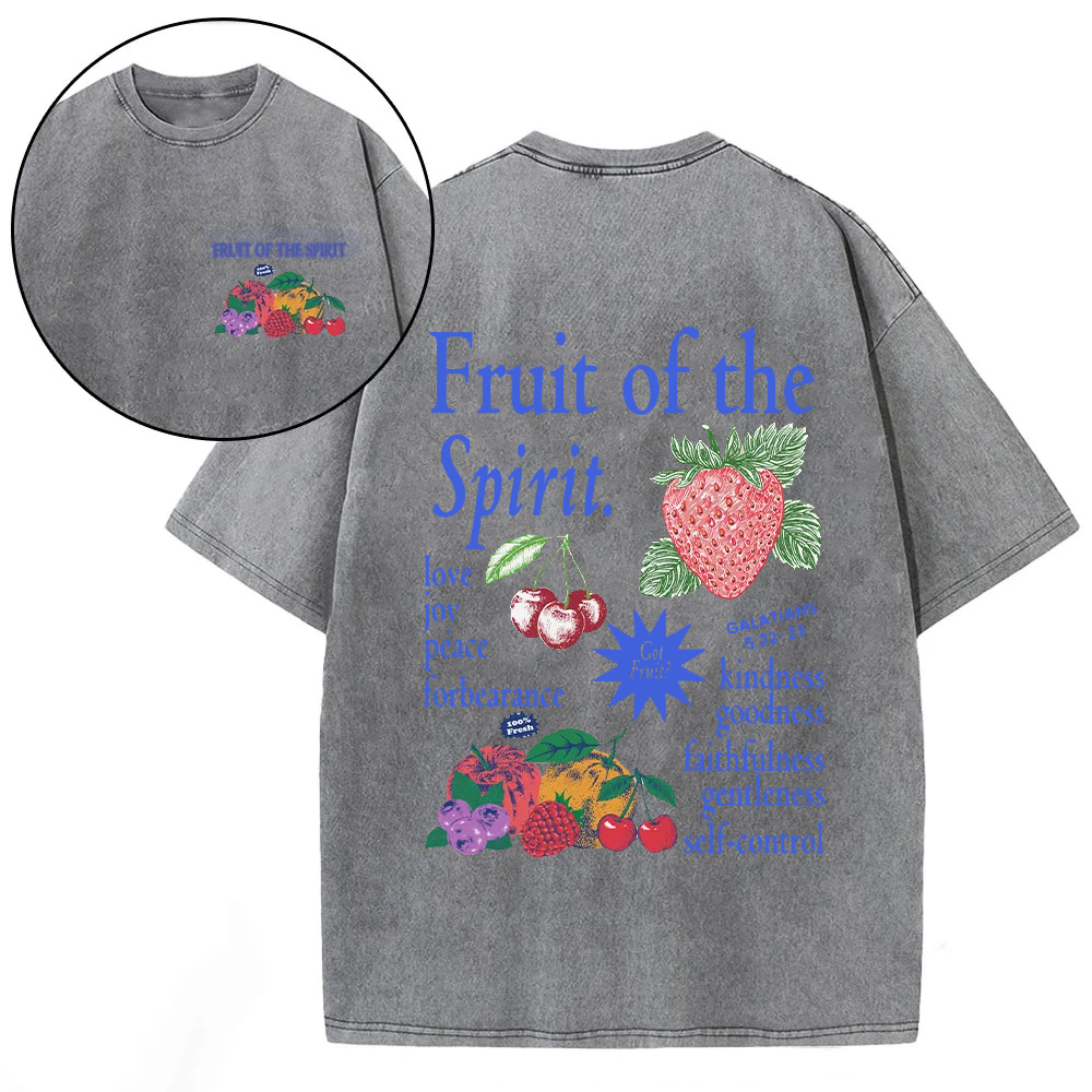 Fruit Of The Spirit Christian Washed T-Shirt