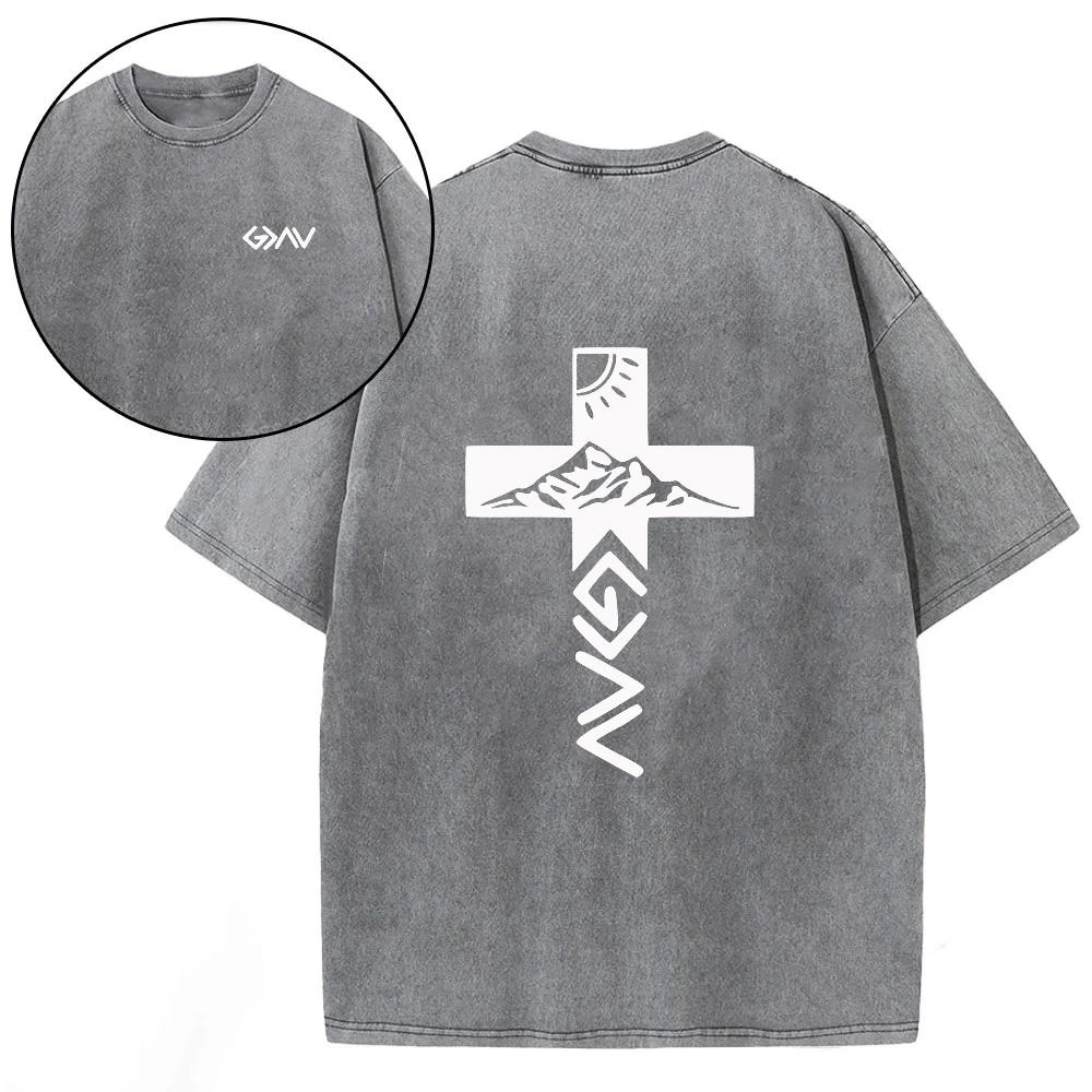 God Is Greater Than The Highs And Lows Christian Washed T-Shirt