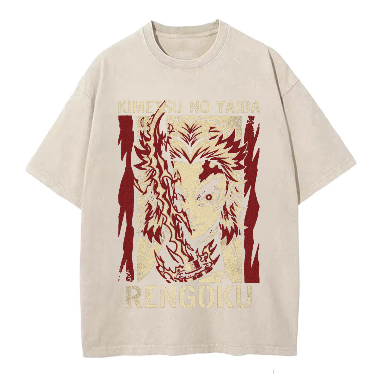 Demon Slayer Rengoku with Flame Katana T-Shirt