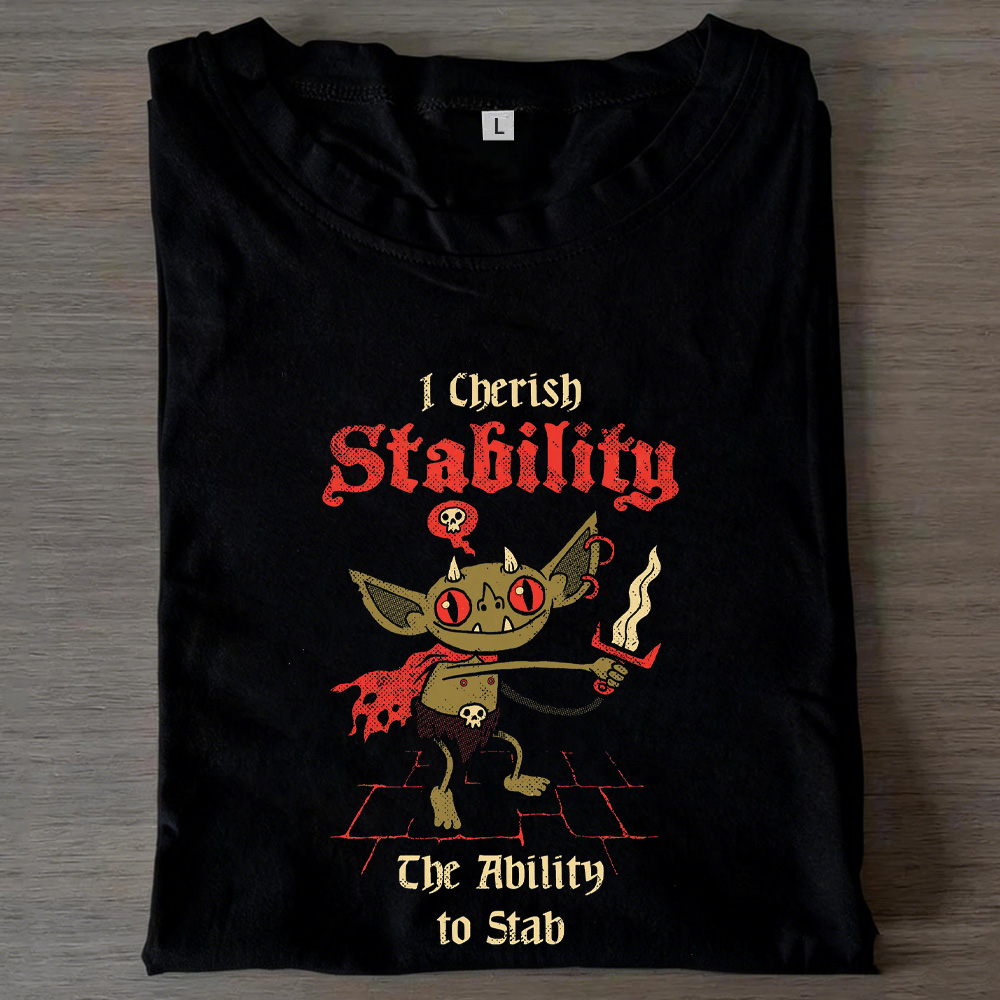 Taste A Mischievous Little Sprite, Holding A nife, Said, "I Will Stab You." Unisex T-shirt