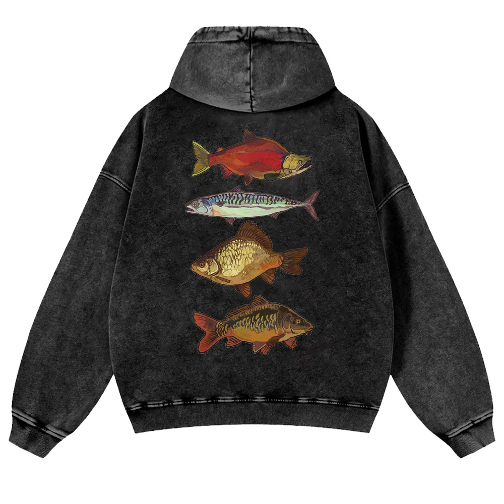 Ocean Look At This Terrifying Beast! Washed hoodie