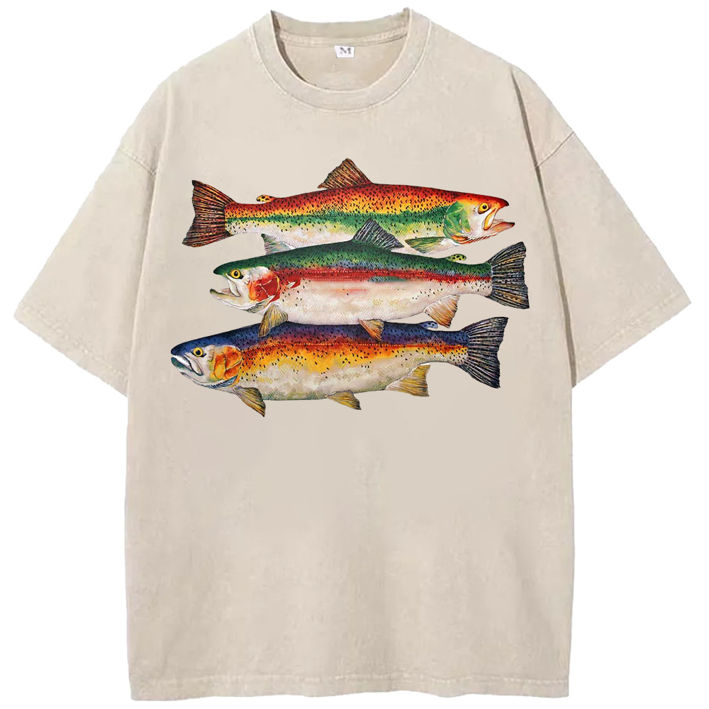 Ocean Rainbow Trout Washed T-Shirts