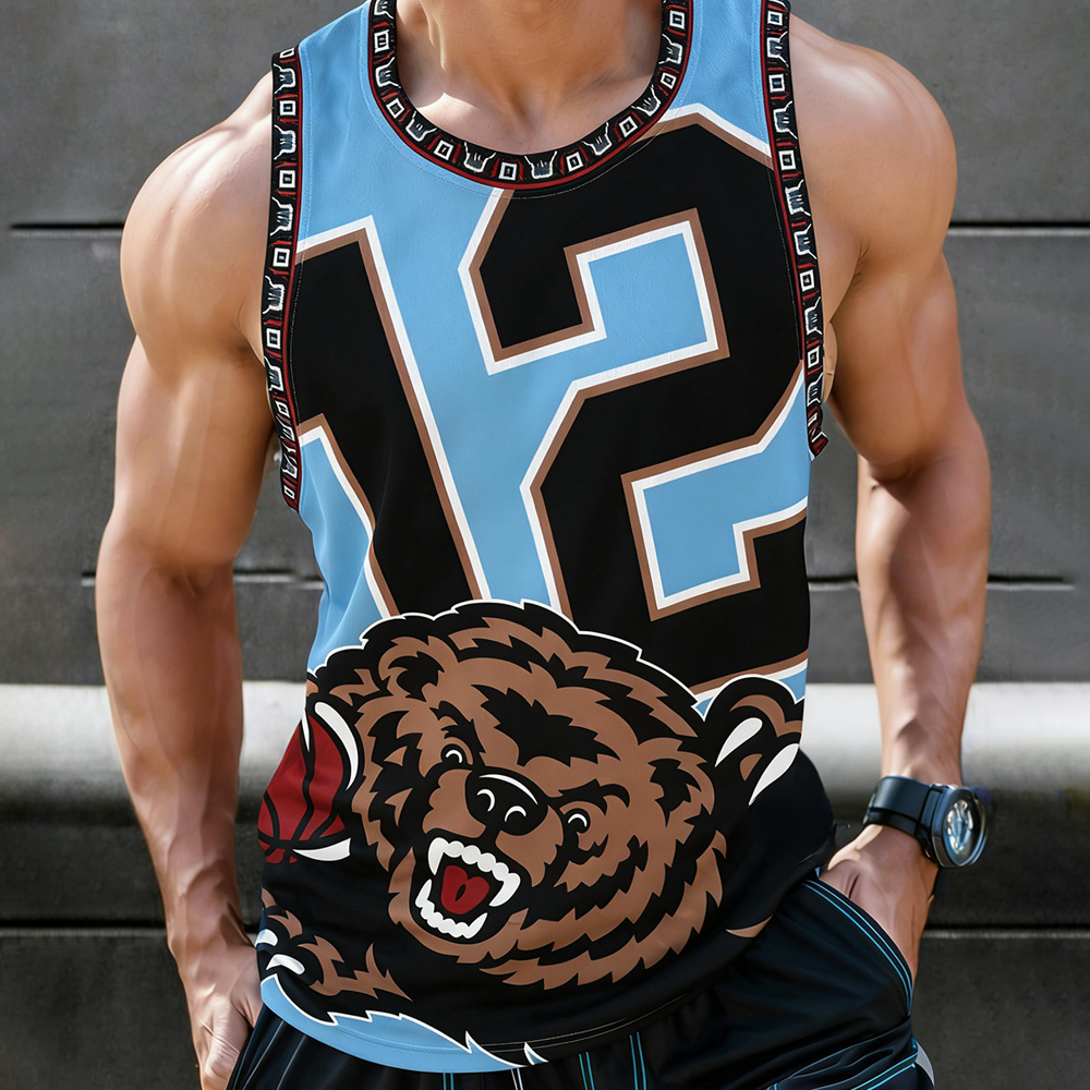 Men's Vintage Starter Memphis Grizzlies Team NBA Jersey Charles Barkley Basketball Tank Top 