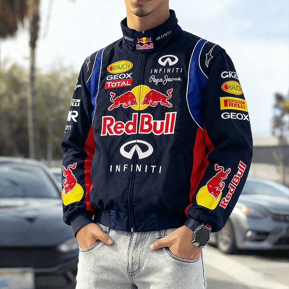  F1 Red Bull Racing Jacket, Embroidered Unisex Jacket