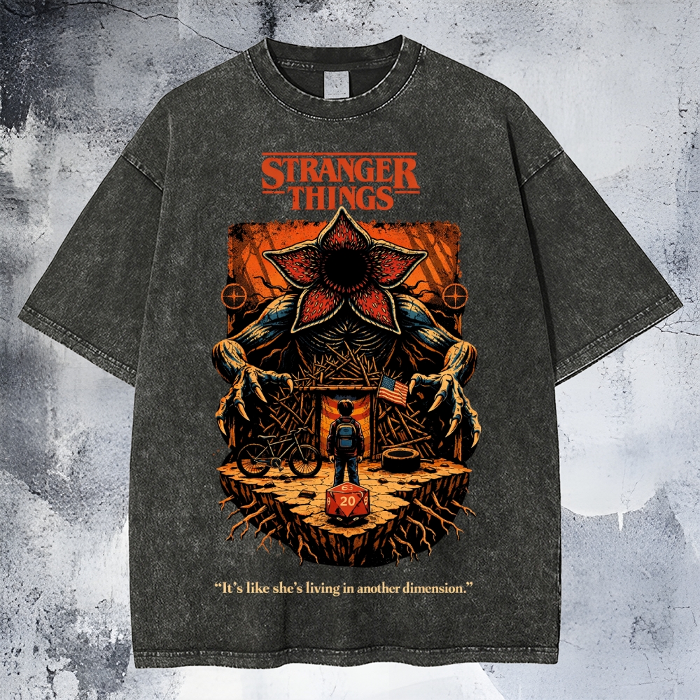 Stranger Things Unisex Washed T-Shirt 