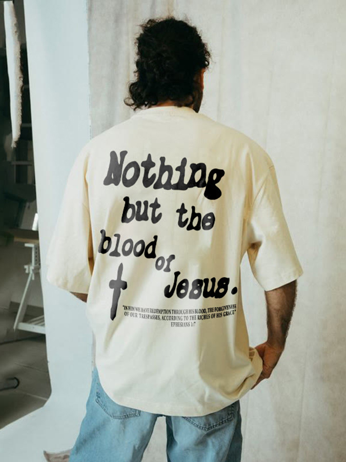 Nothing But Blood Of Jesus Unisex Cotton T-Shirt