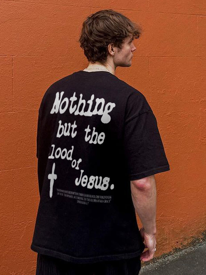 Nothing But Blood Of Jesus Unisex Cotton T-Shirt