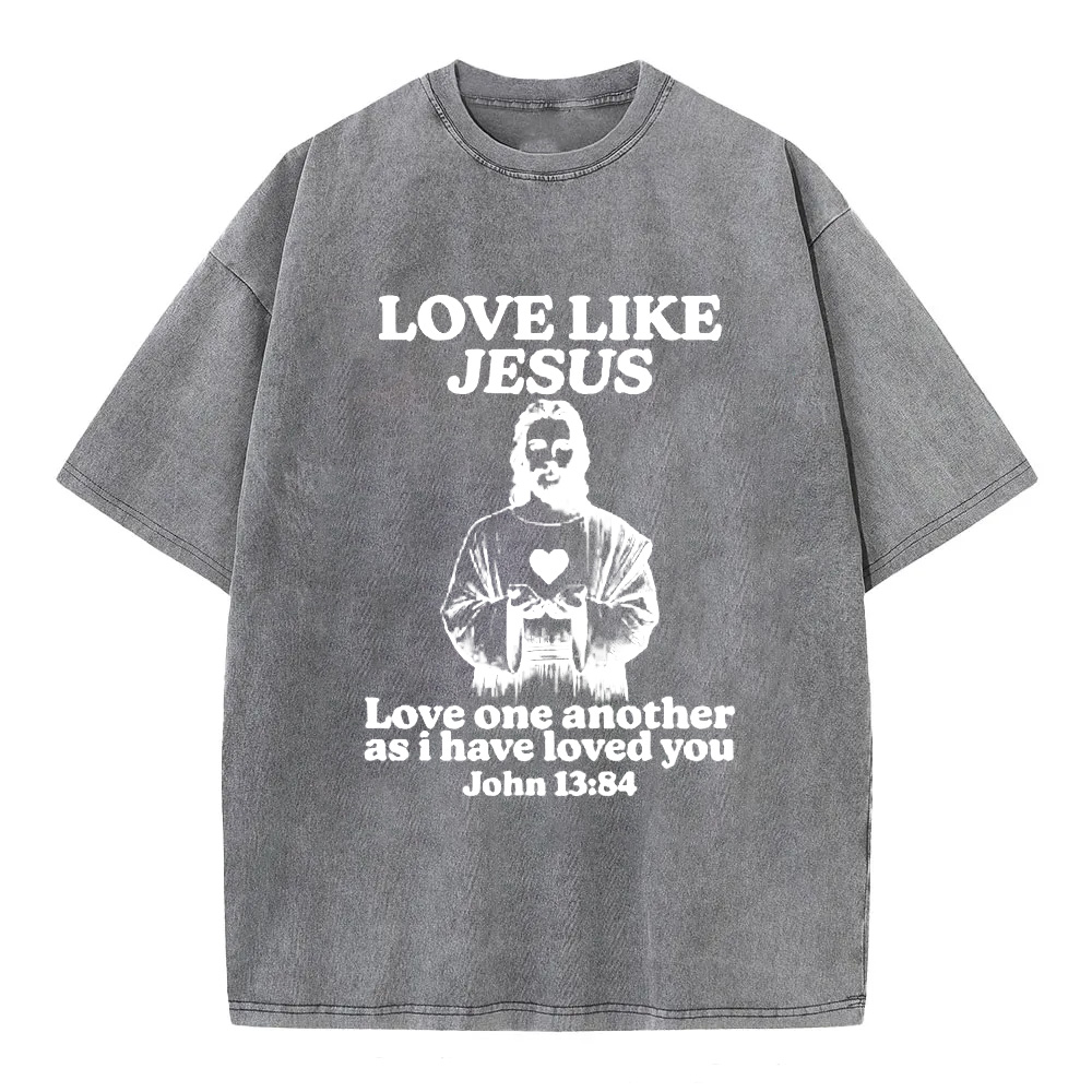 Love Like Jesus Christian Washed T-Shirt