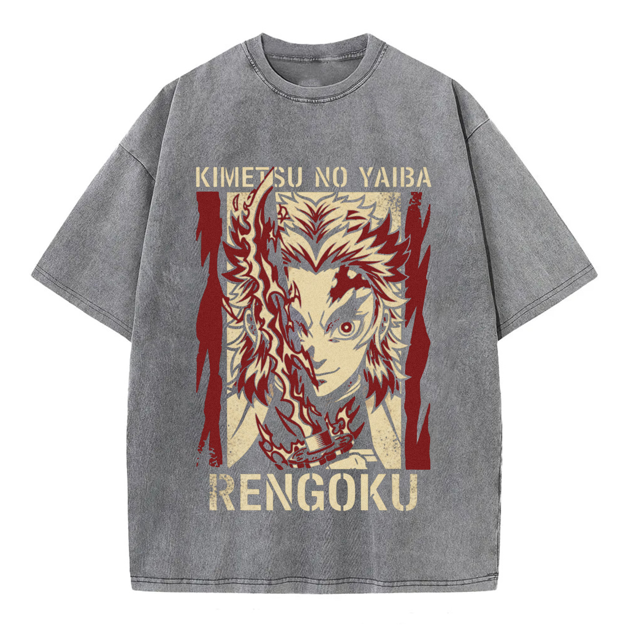 Demon Slayer Rengoku with Flame Katana T-Shirt