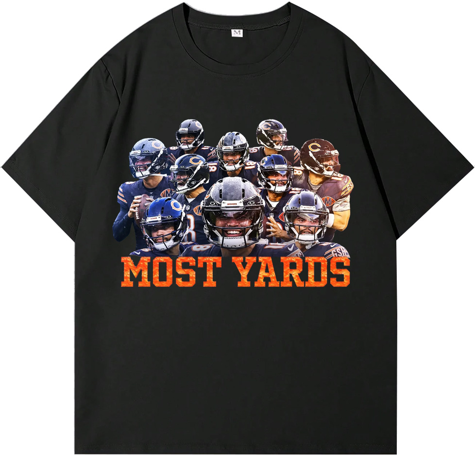 NFL Most Yards Chicago Bears T-Shirts