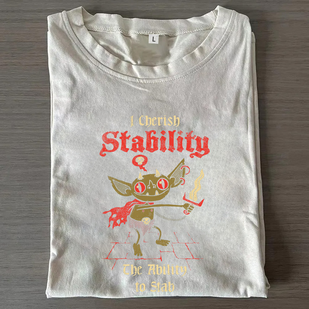 Taste A Mischievous Little Sprite, Holding A nife, Said, "I Will Stab You." Unisex T-shirt