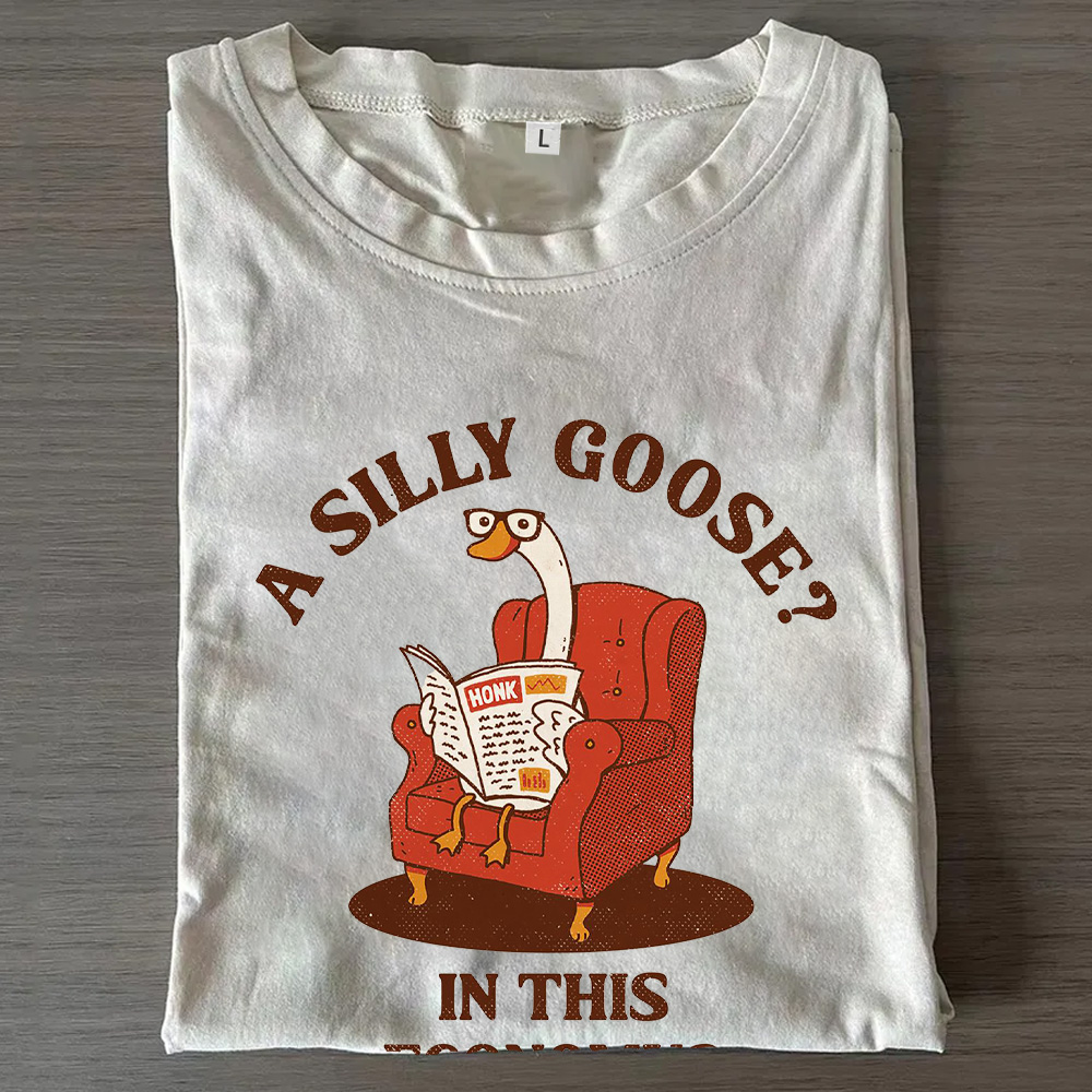 Taste A Humorous, Silly Goose Is Reading A Newspaper Unisex T-shirt