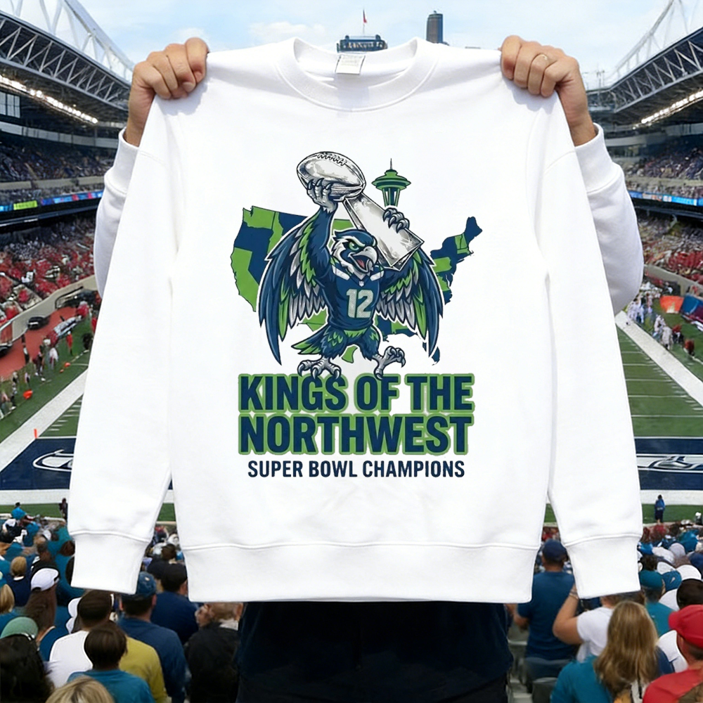 King Of The North West Super Bowl Champions Seattle Seahawks Mascot Shirt