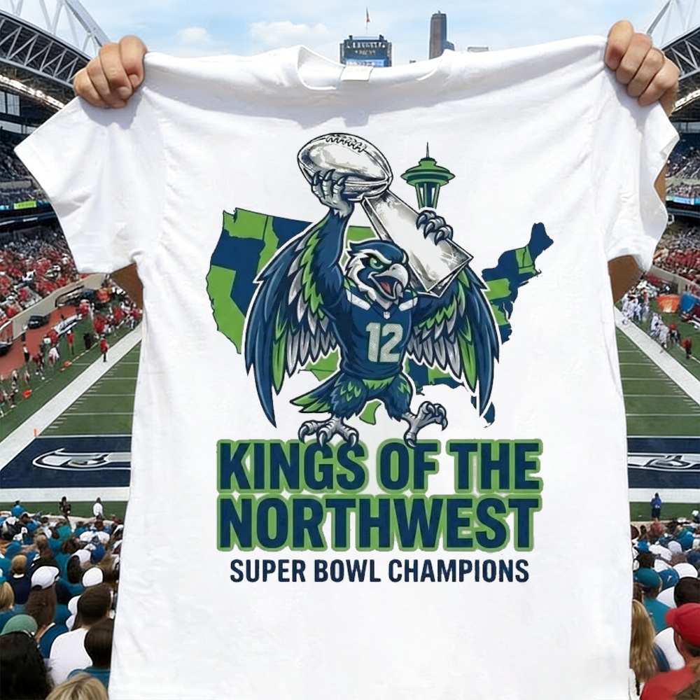 King Of The North West Super Bowl Champions Seattle Seahawks Mascot Shirt