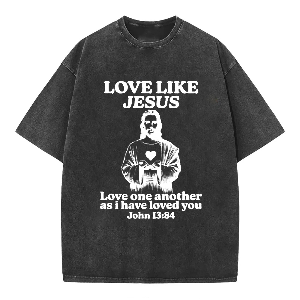 Love Like Jesus Christian Washed T-Shirt