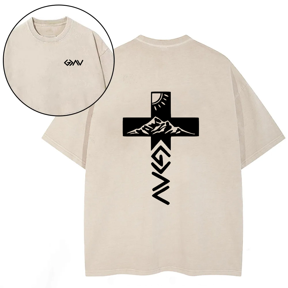 God Is Greater Than The Highs And Lows Christian Washed T-Shirt